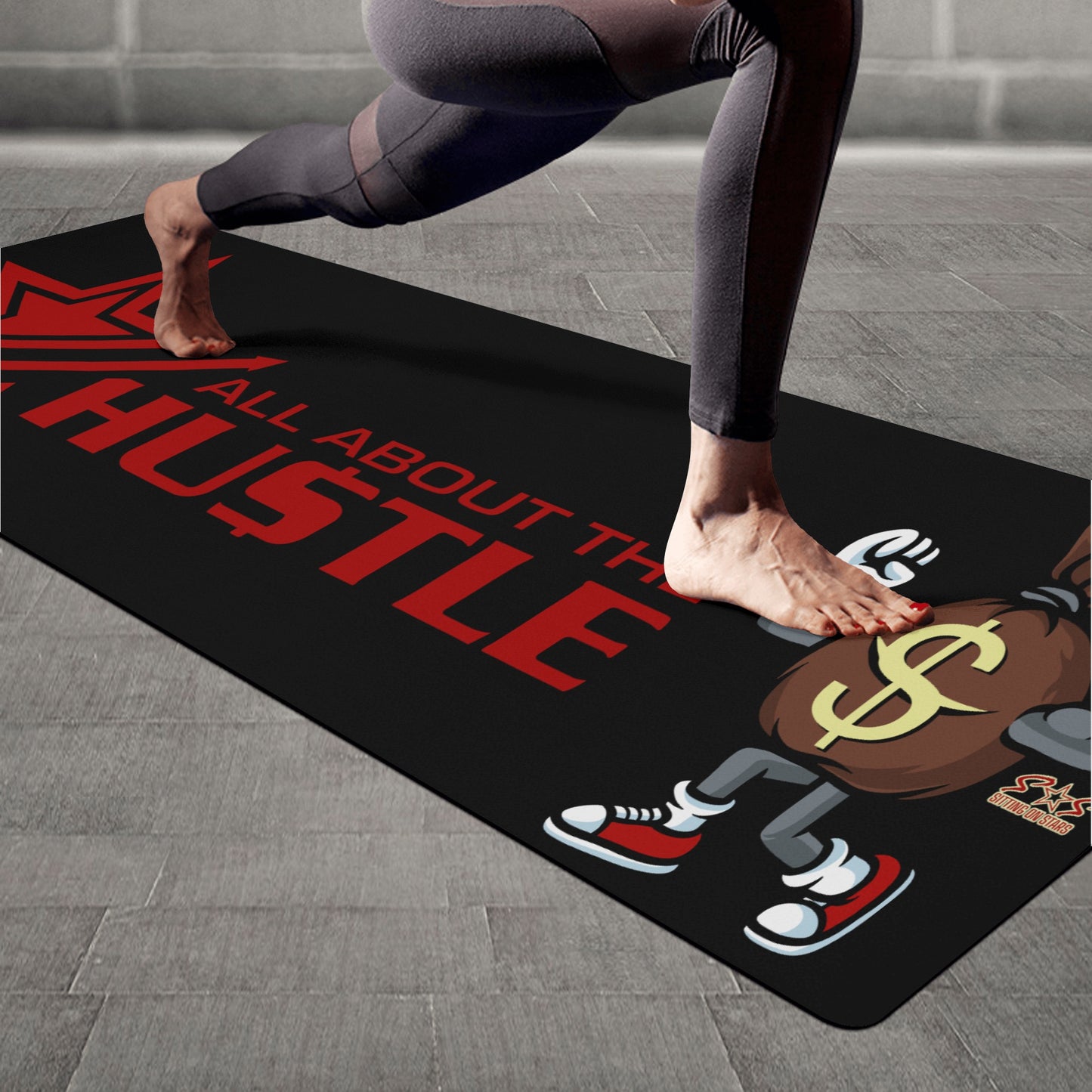 T.T.D (Ten Toes Down) Black 4mm Rubber Yoga Mat