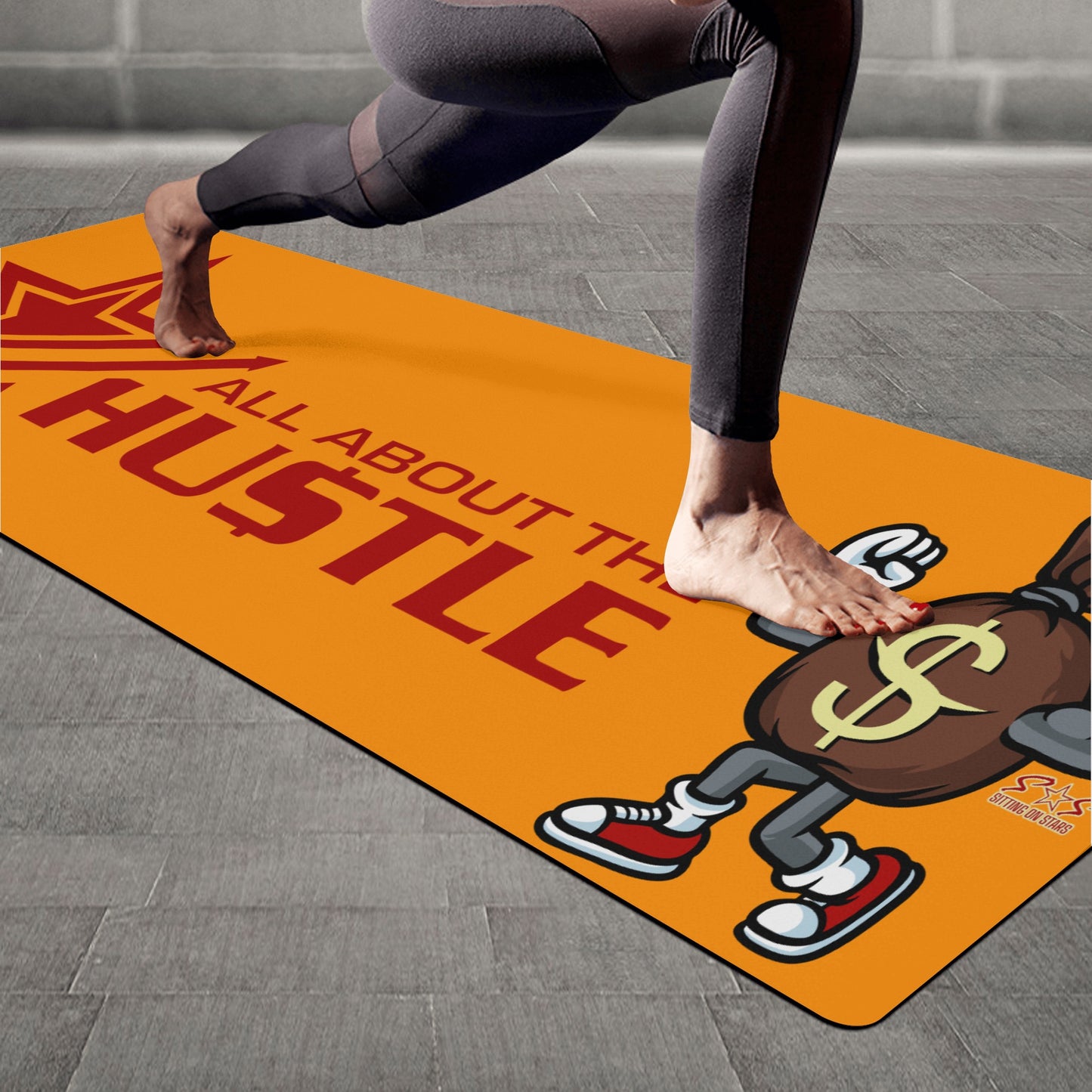 T.T.D (Ten Toes Down) Orange 4mm Rubber Yoga Mat