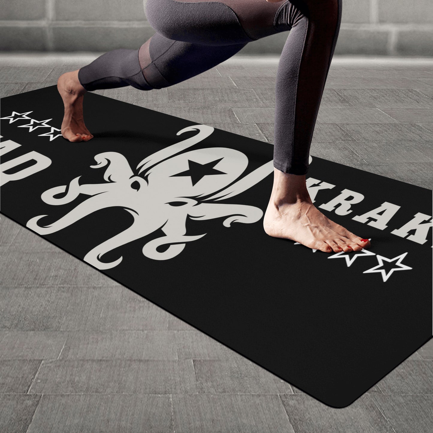 Star Kraken Black 4mm Rubber Yoga Mat