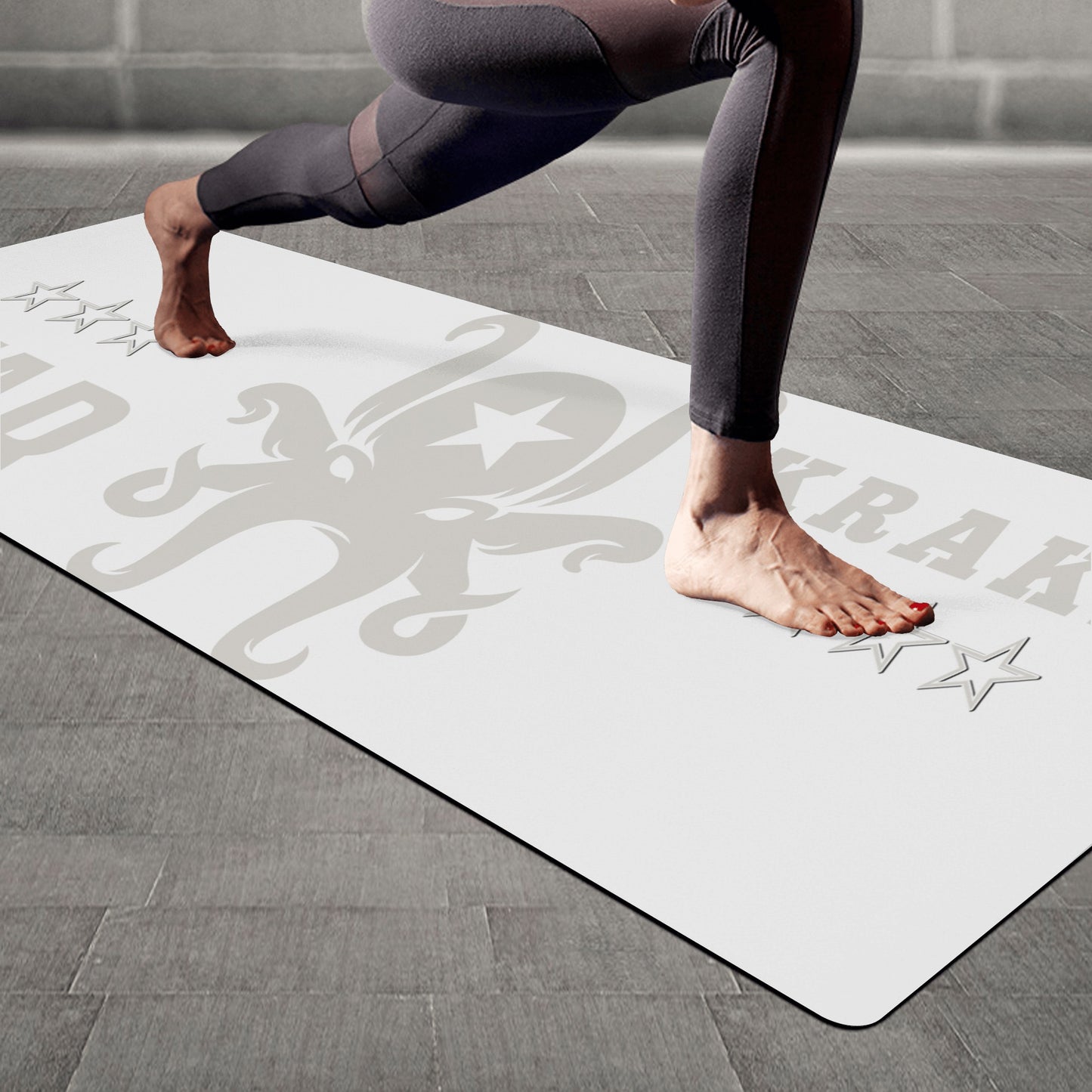 Star Kraken White 4mm Rubber Yoga Mat