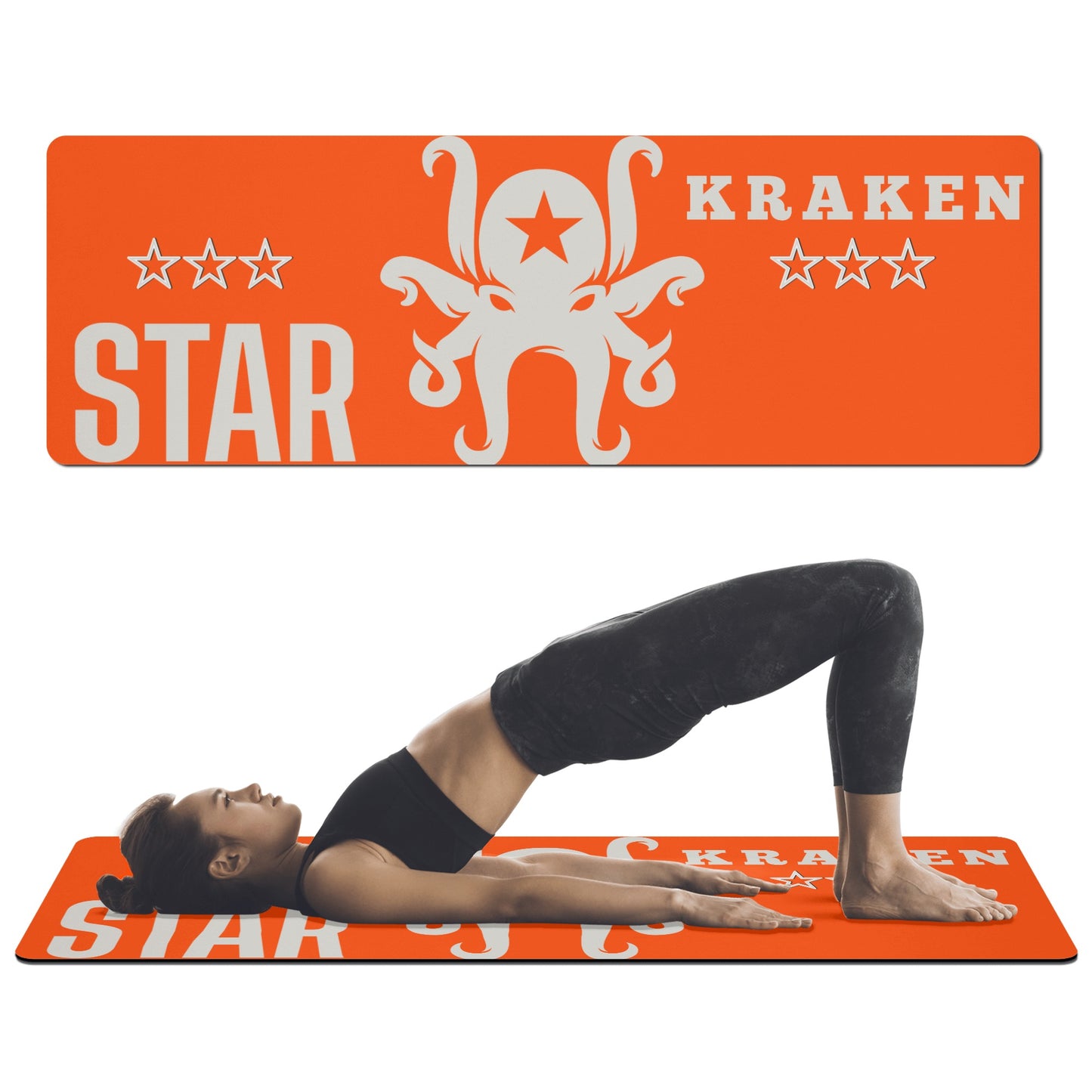 Star Kraken Dark Orange 4mm Rubber Yoga Mat