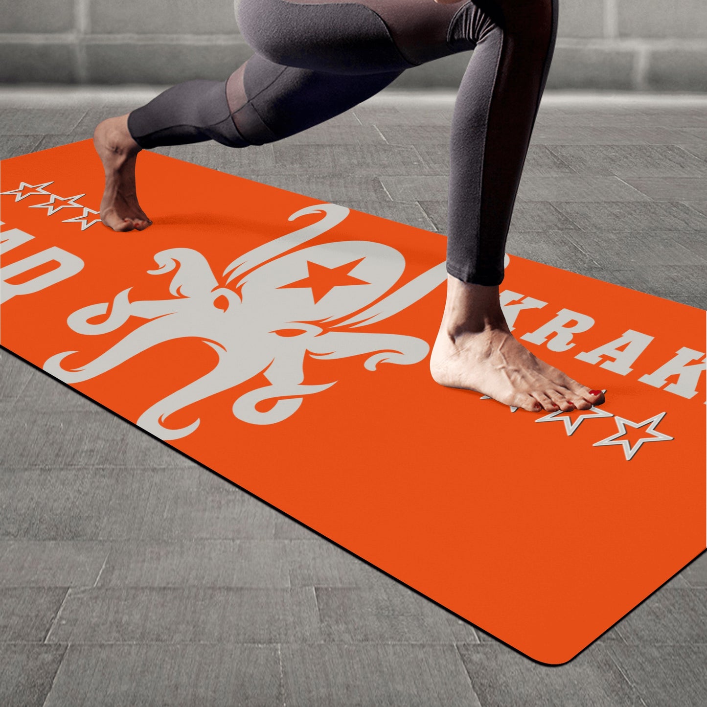 Star Kraken Dark Orange 4mm Rubber Yoga Mat