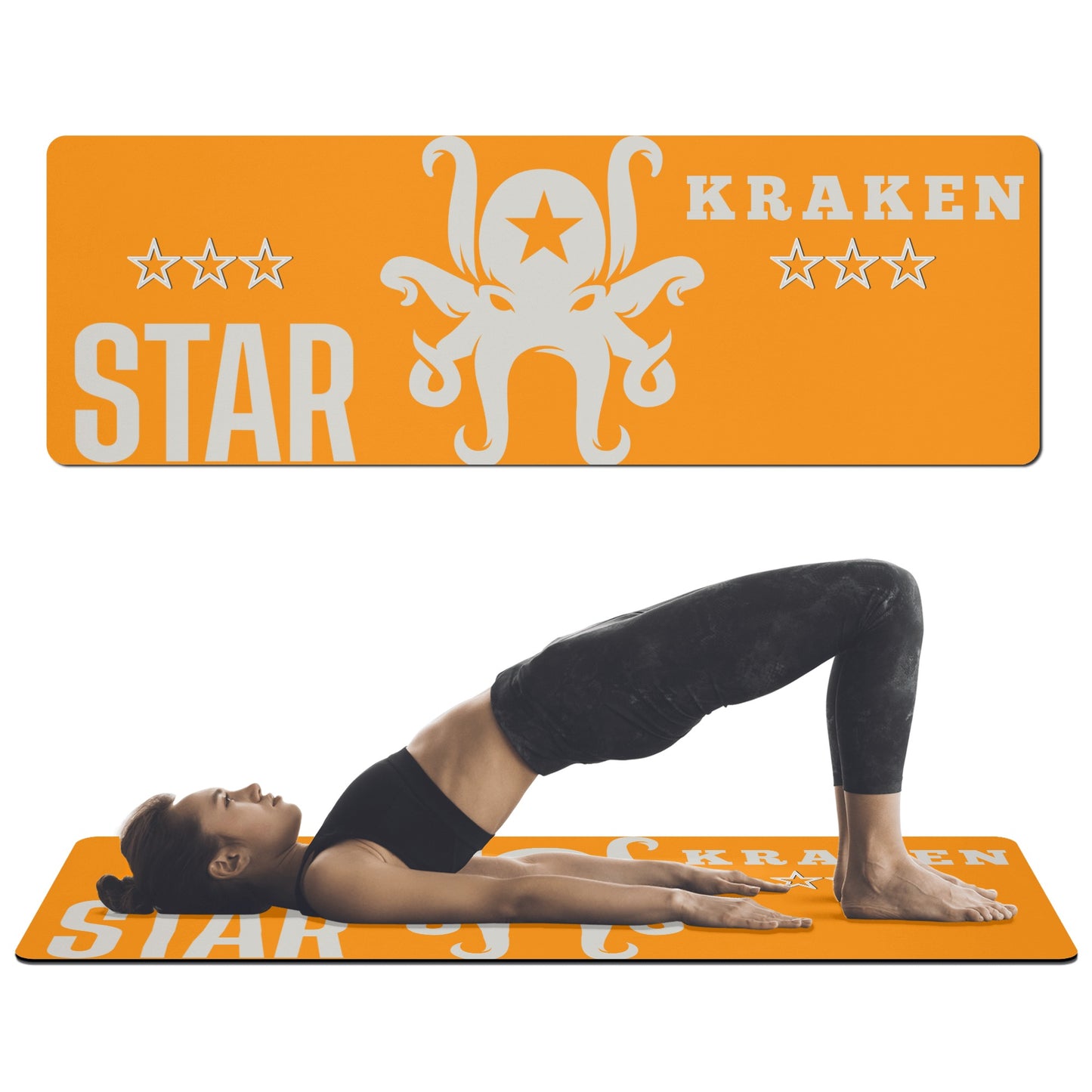 Star Kraken Orange 4mm Rubber Yoga Mat