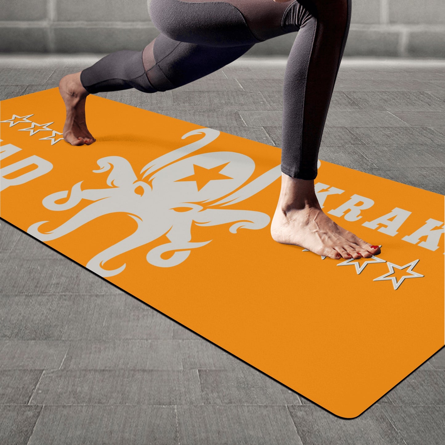 Star Kraken Orange 4mm Rubber Yoga Mat