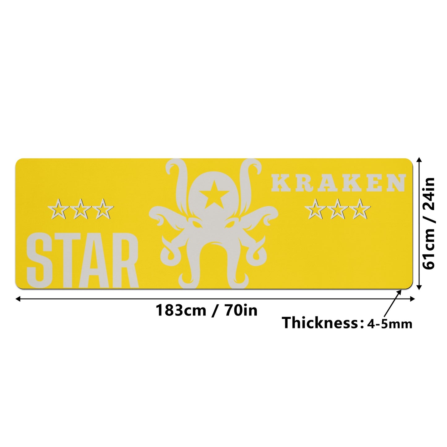 Star Kraken Gold 4mm Rubber Yoga Mat