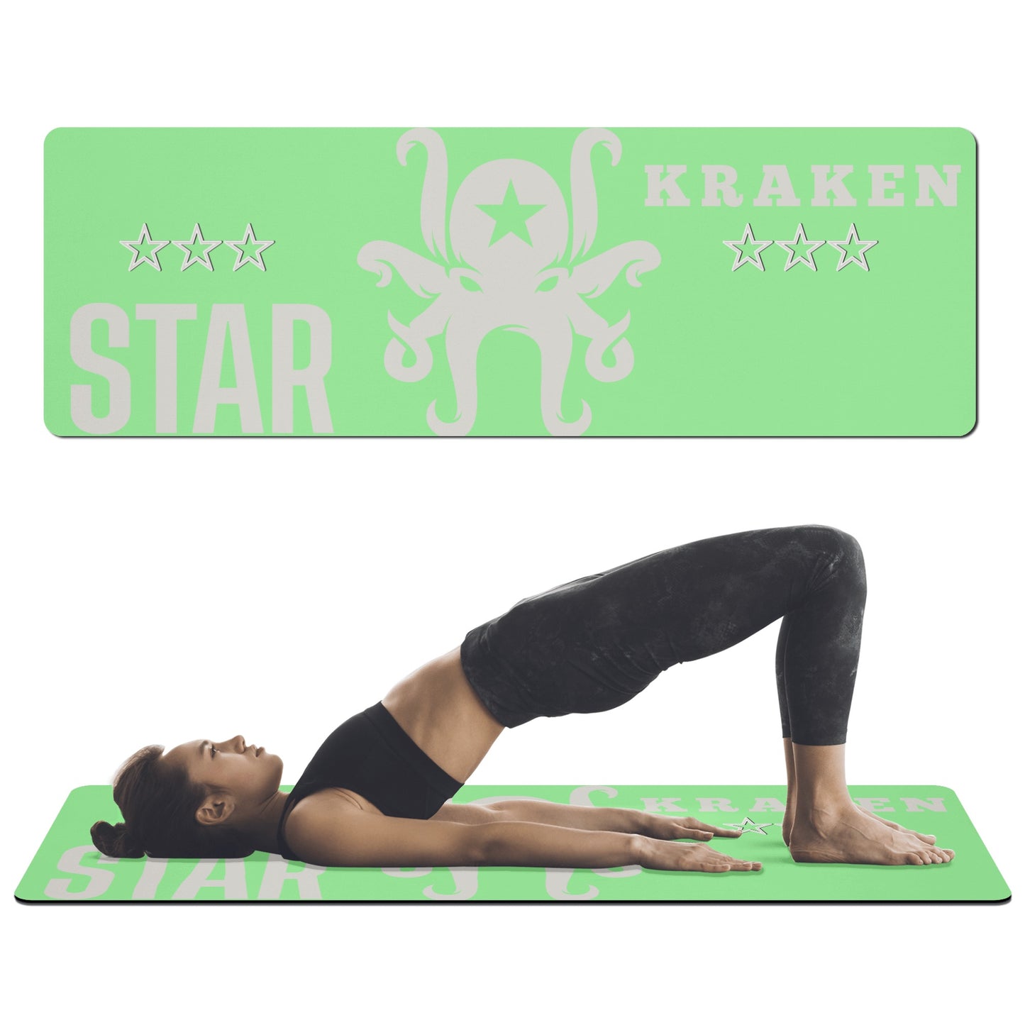 Star Kraken Mint Green 4mm Rubber Yoga Mat