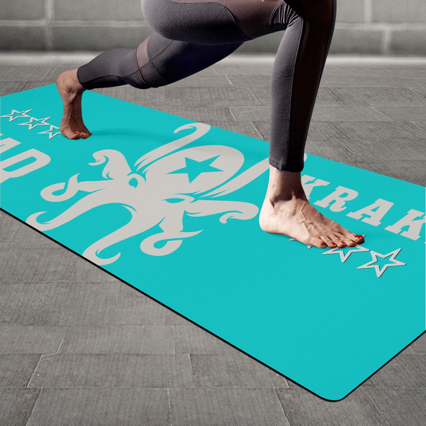 Star Kraken Turquoise 4mm Rubber Yoga Mat