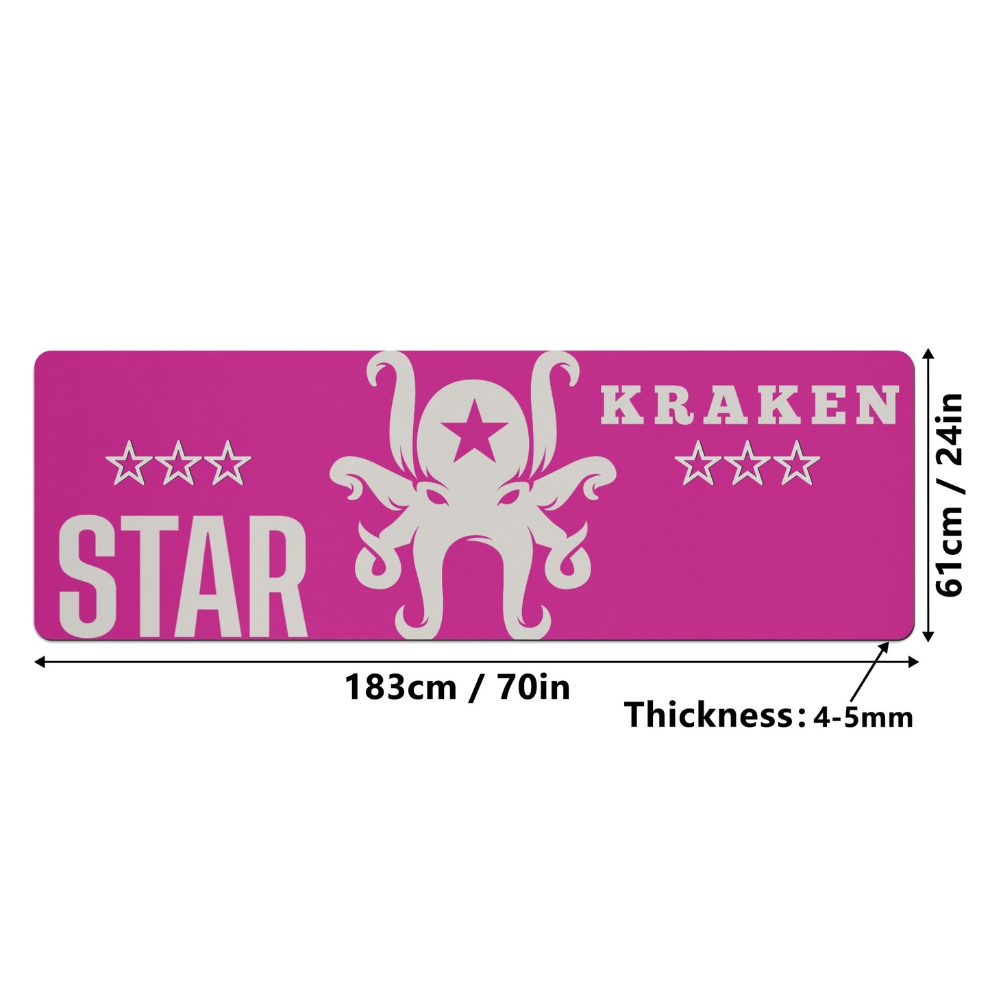 Star Kraken Purple 4mm Rubber Yoga Mat