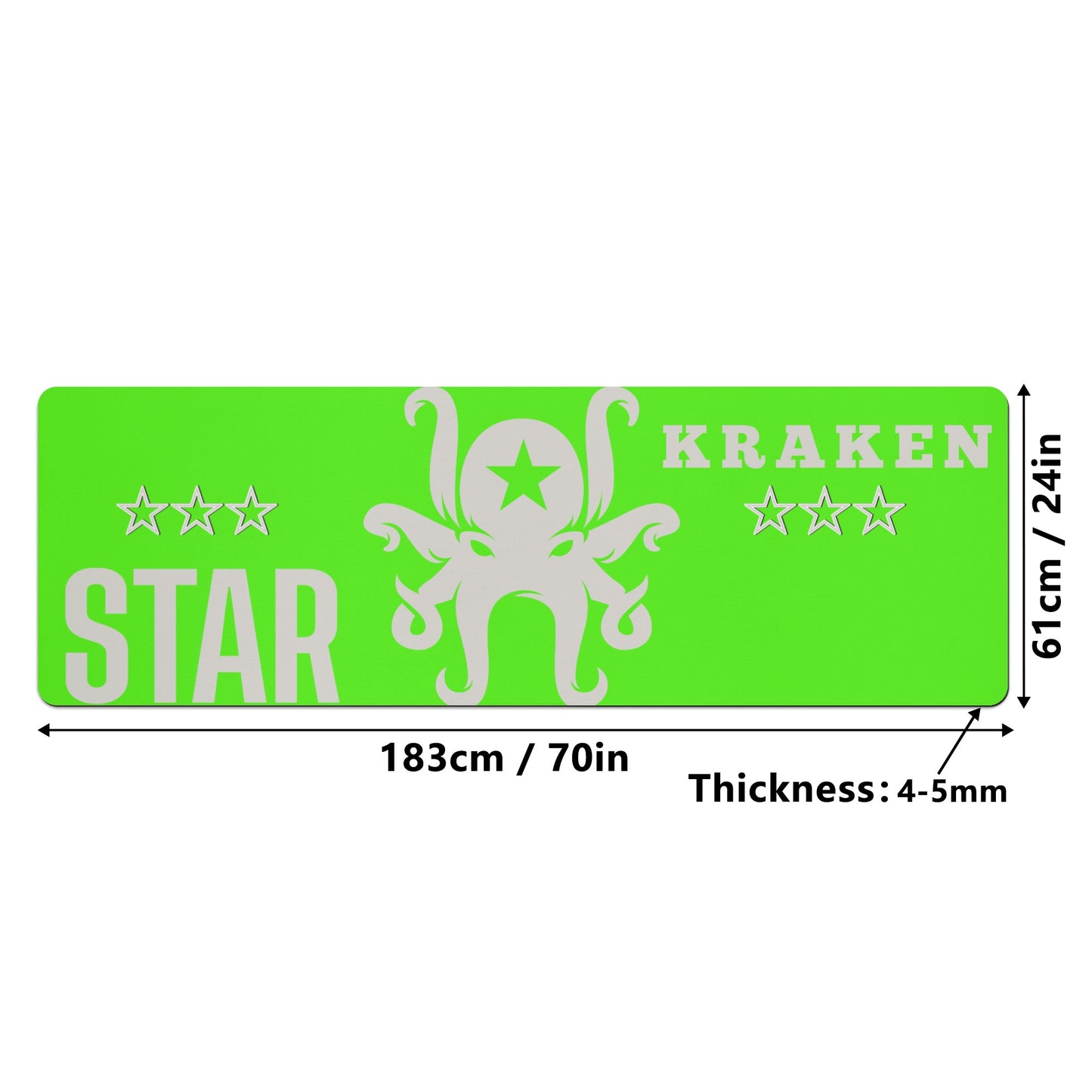 Star Kraken Goo Green 4mm Rubber Yoga Mat