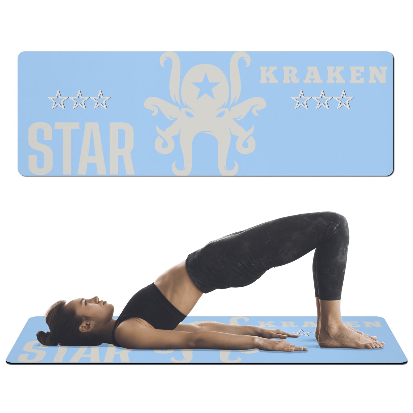 Star Kraken Sky Blue 4mm Rubber Yoga Mat