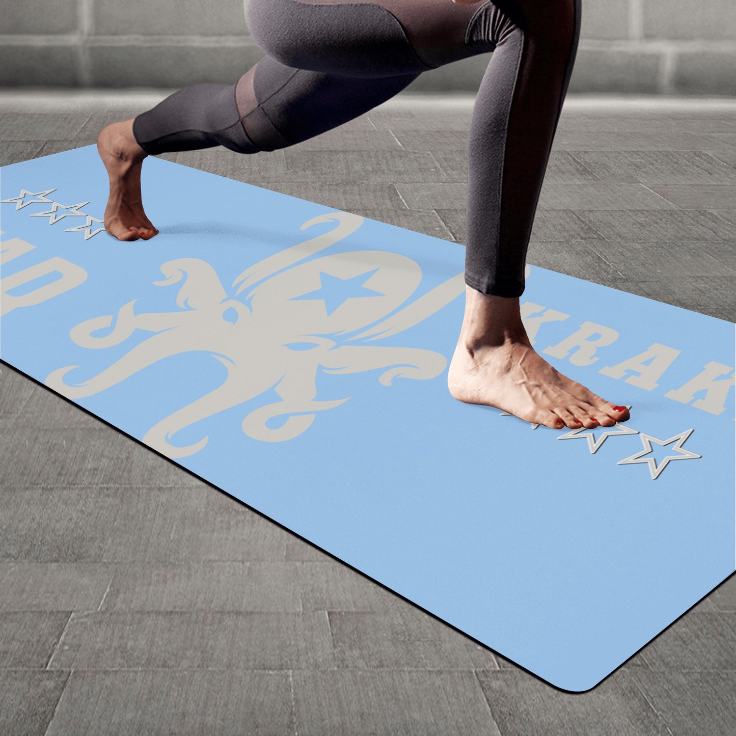 Star Kraken Sky Blue 4mm Rubber Yoga Mat