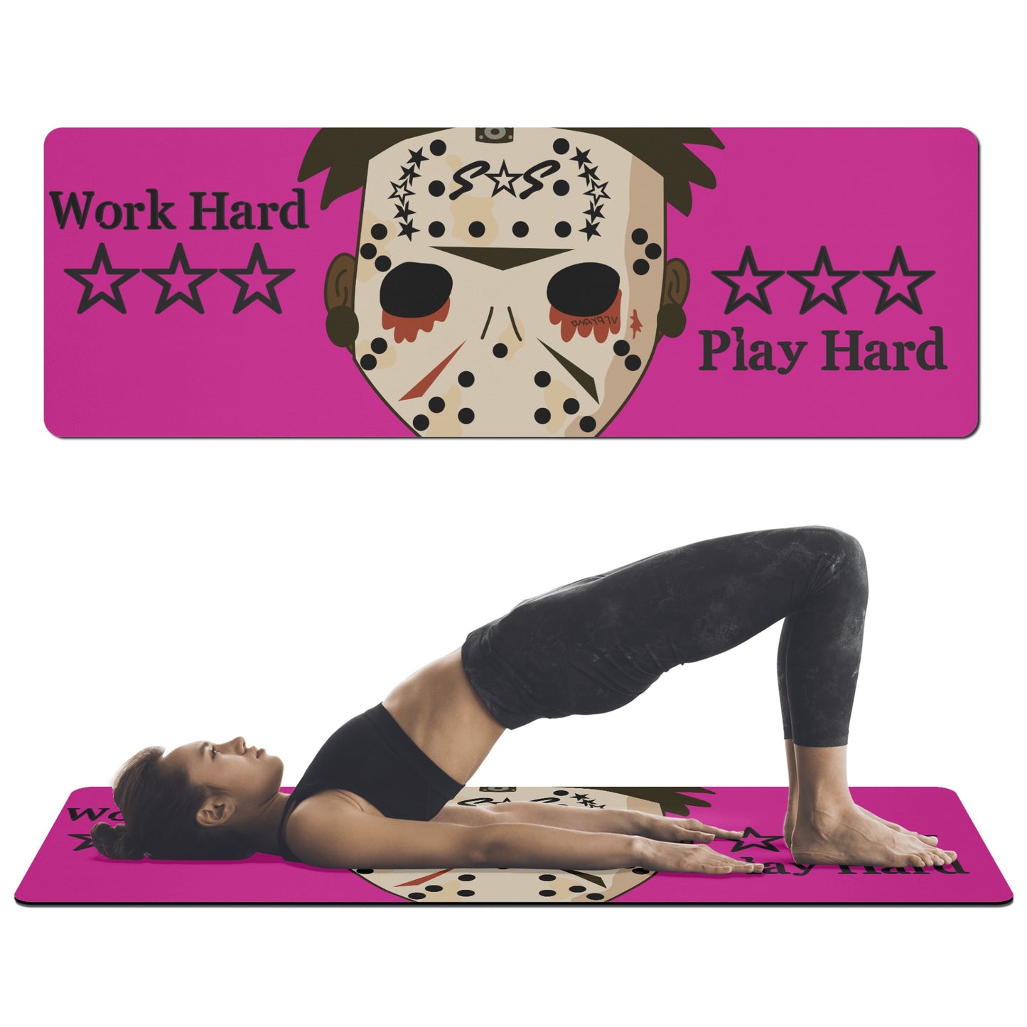 No Face, No Case Purple 4mm Rubber Yoga Mat