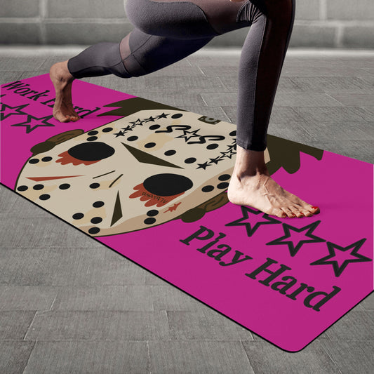 No Face, No Case Purple 4mm Rubber Yoga Mat