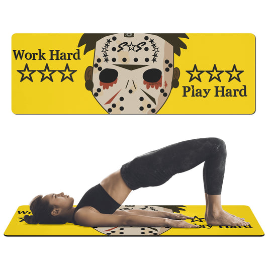 No Face, No Case Gold 4mm Rubber Yoga Mat