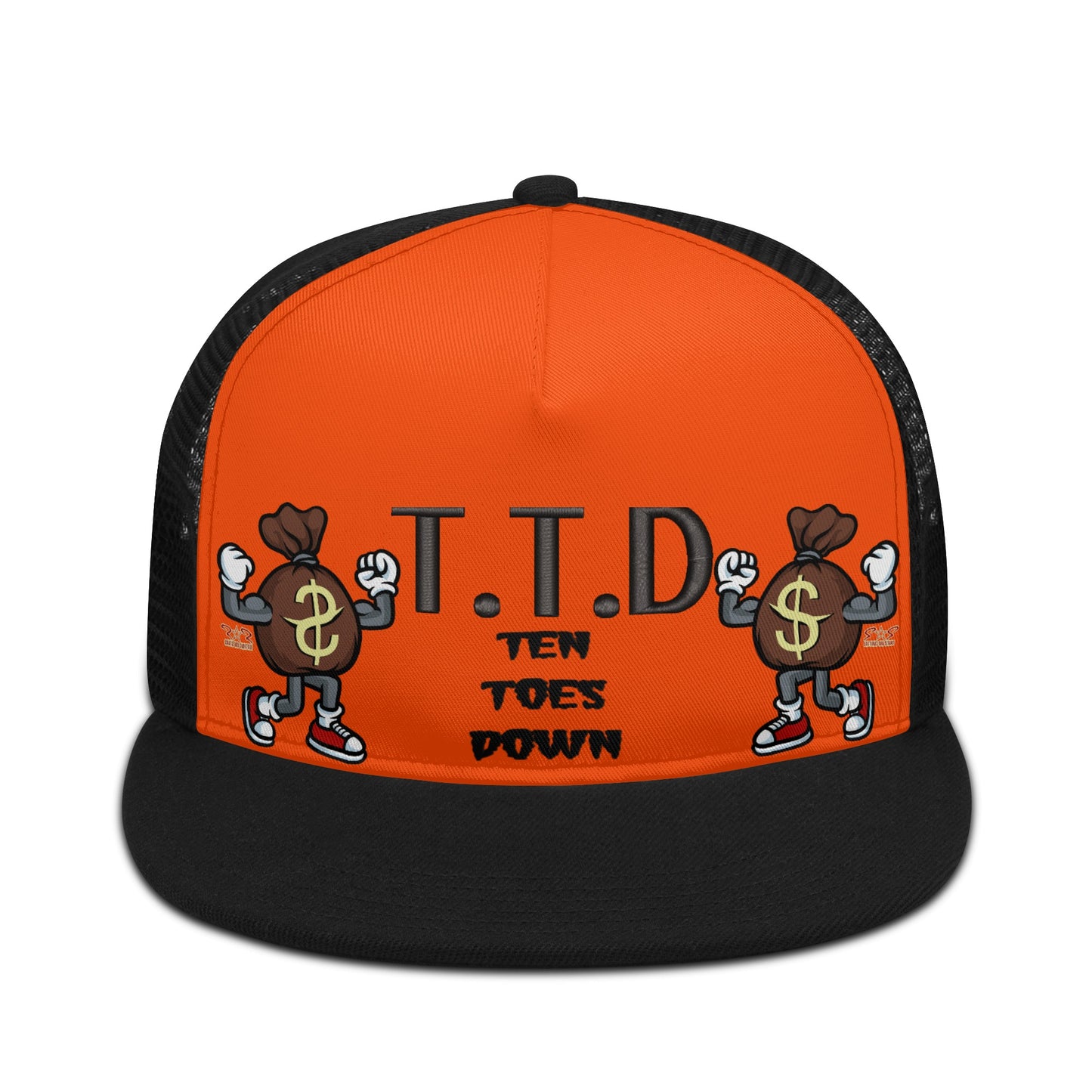 T.T.D (Ten Toes Down) DarkOrange/Black Star Snap Backs