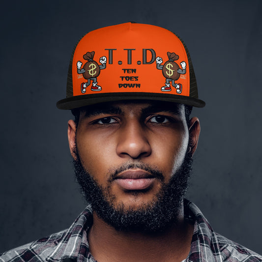 T.T.D (Ten Toes Down) DarkOrange/Black Star Snap Backs