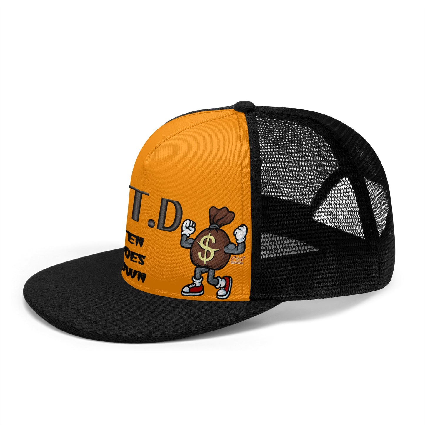 T.T.D (Ten Toes Down) Orange/Black Star Snap Backs