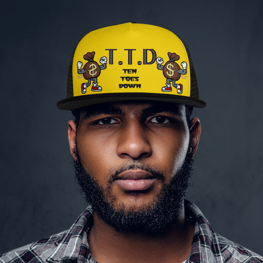 T.T.D (Ten Toes Down) Gold/Black Star Snap Backs