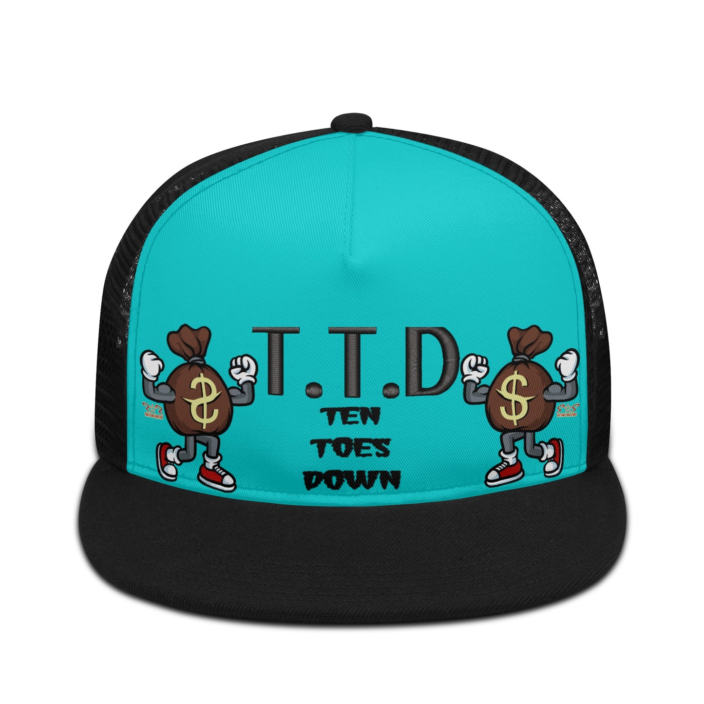 T.T.D (Ten Toes Down) Turquoise/Black Star Snap Backs