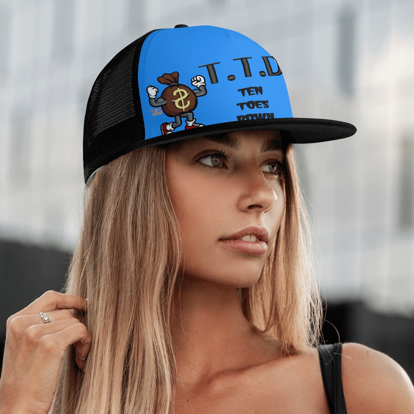 T.T.D (Ten Toes Down) Blue/Black Star Snap Backs