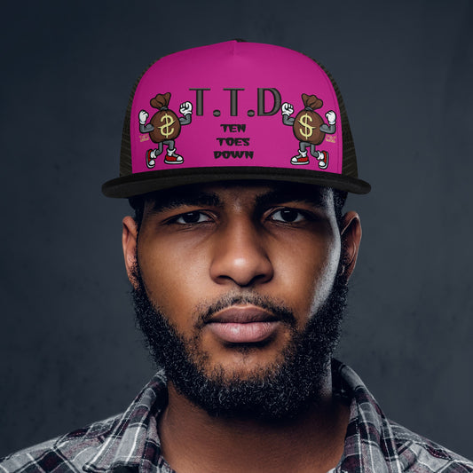 T.T.D (Ten Toes Down) Purple/Black Star Snap Backs