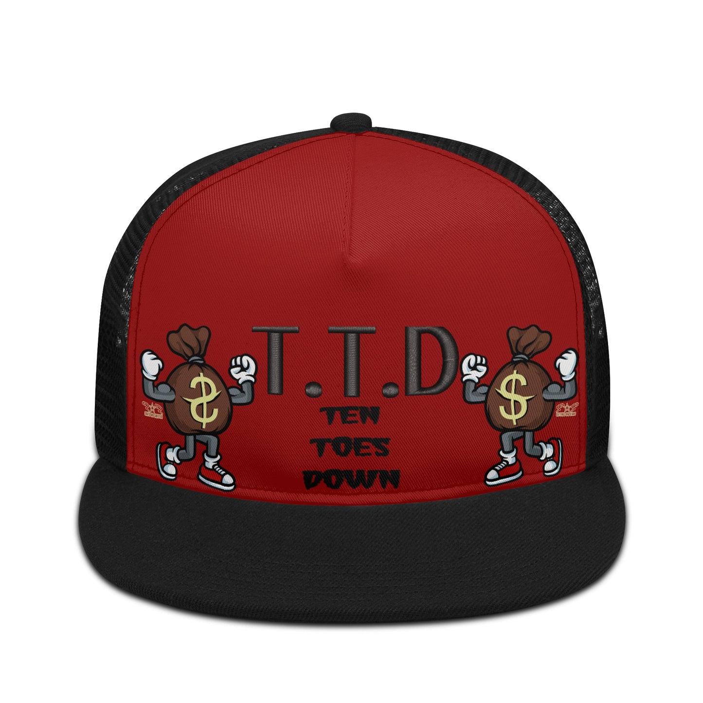 T.T.D (Ten Toes Down) Maroon/Black Star Snap Backs