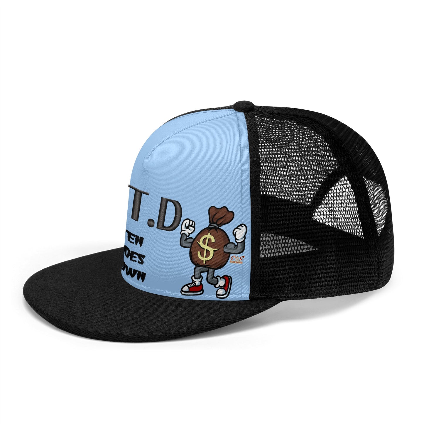 T.T.D (Ten Toes Down) SkyBlue/Black Star Snap Backs