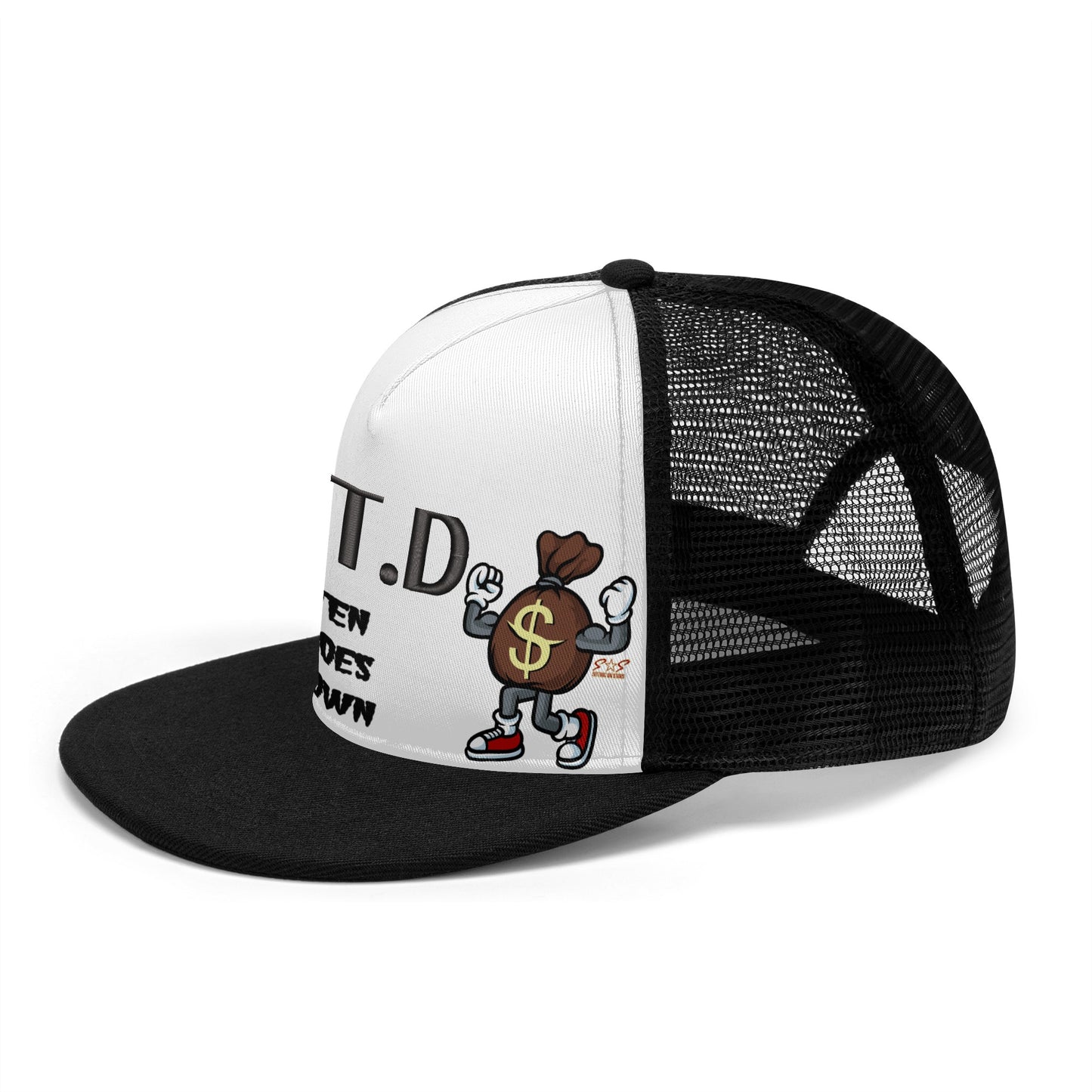 T.T.D (Ten Toes Down) White/Black Star Snap Backs