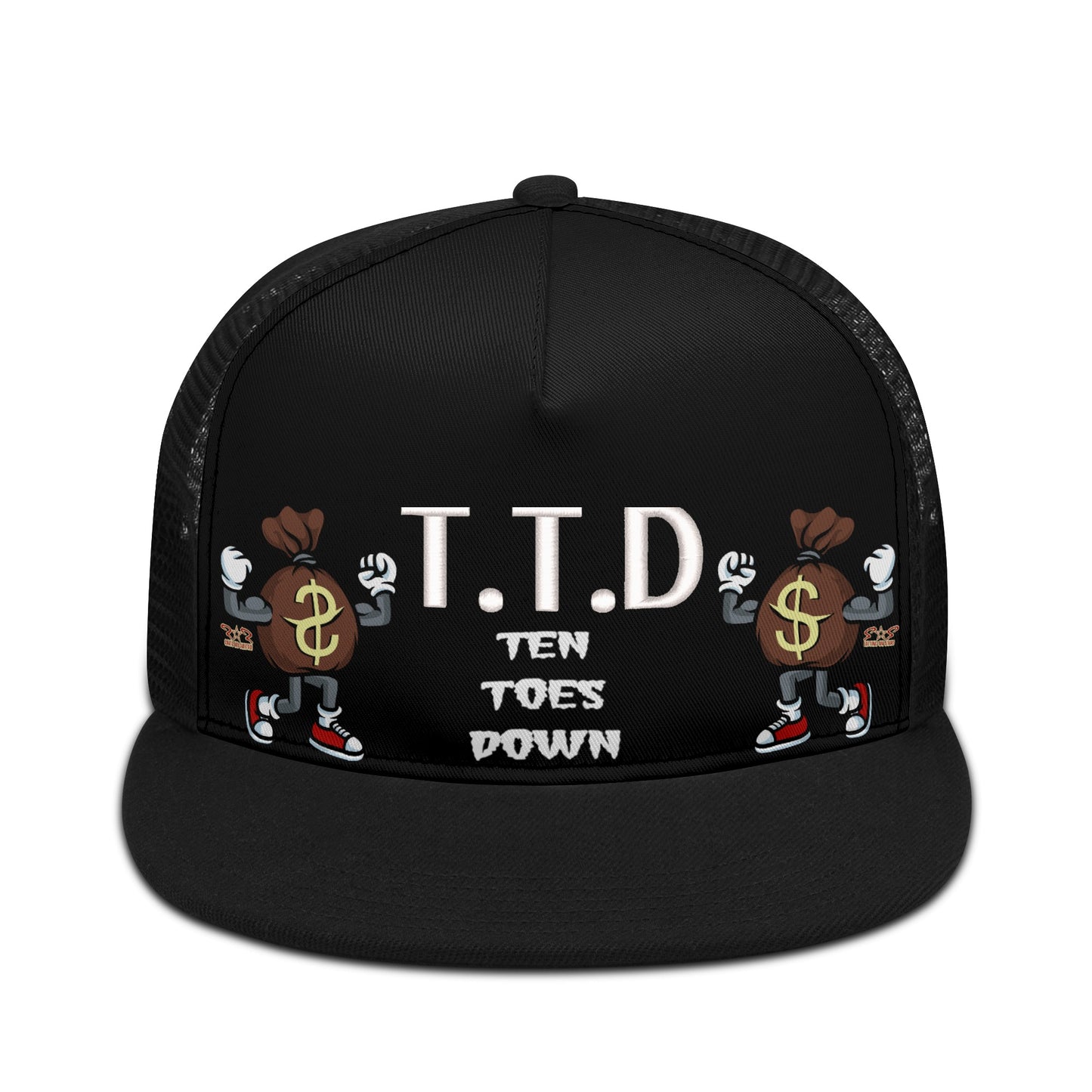 T.T.D (Ten Toes Down) Black/Black Star Snap Backs