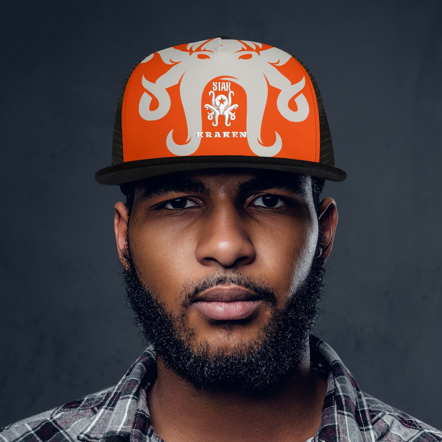 Star Kraken DarkOrange/Black Star Snap Backs