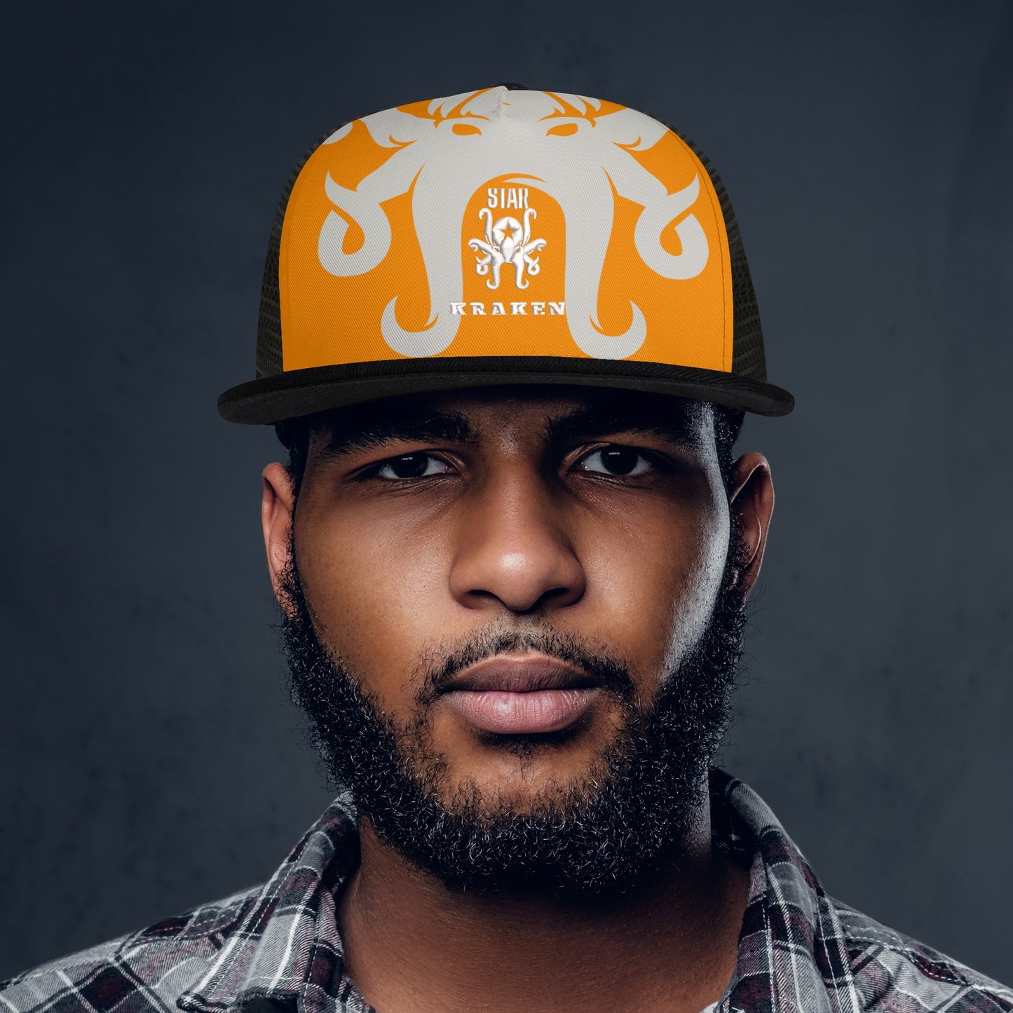 Star Kraken Orange/Black Star Snap Backs