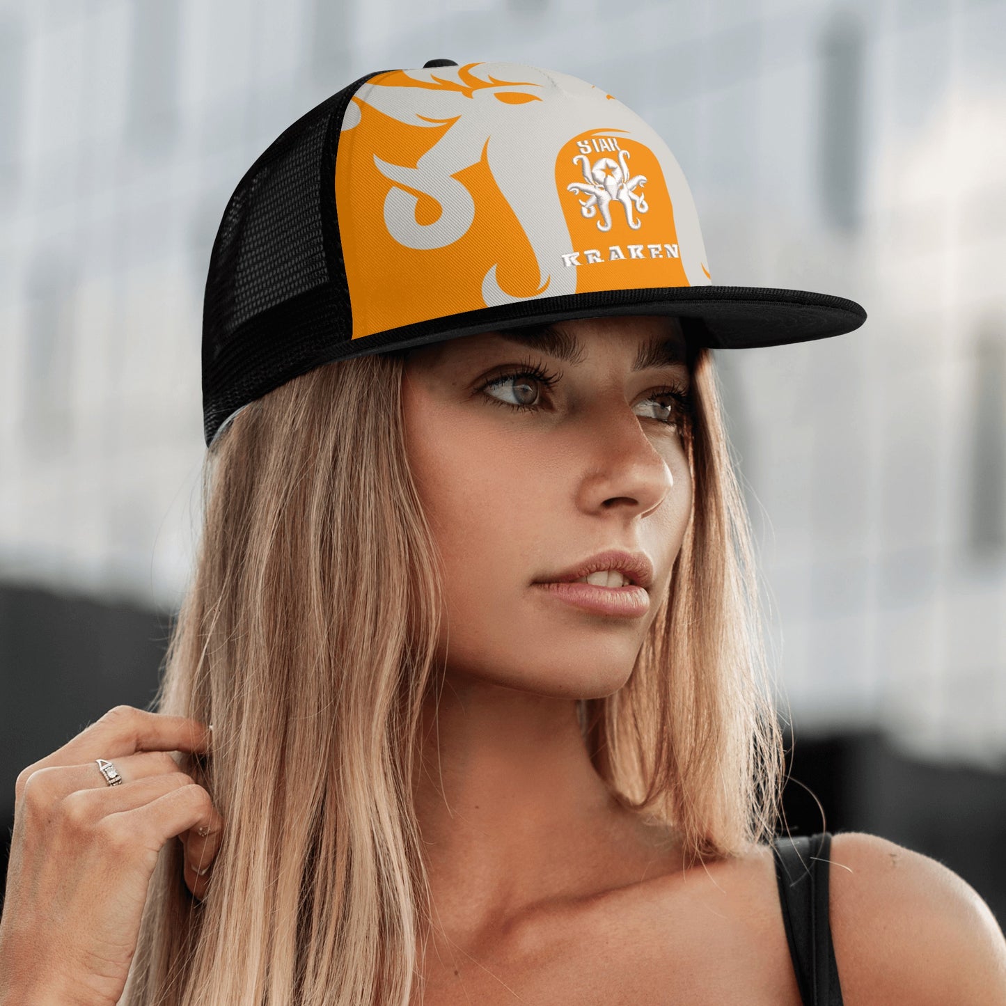 Star Kraken Orange/Black Star Snap Backs