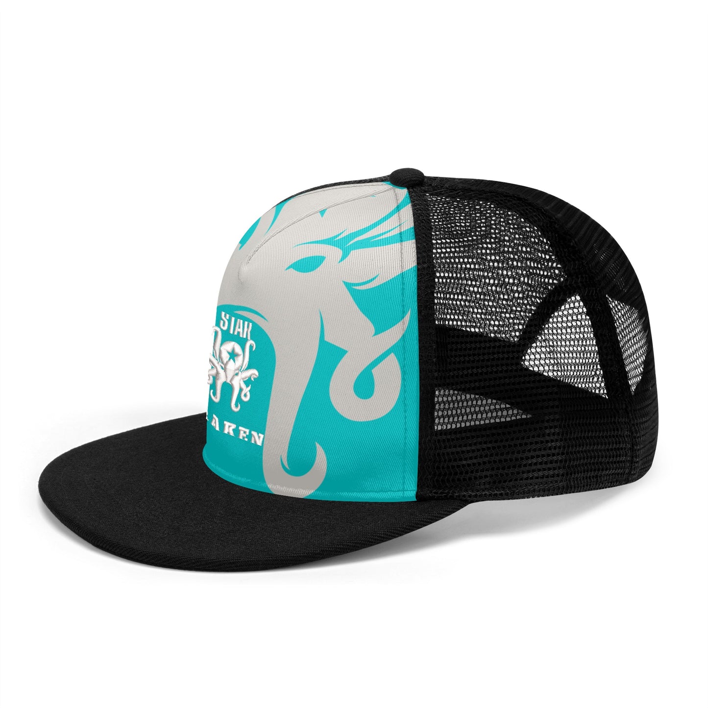 Star Kraken Turquoise/Black Star Snap Backs