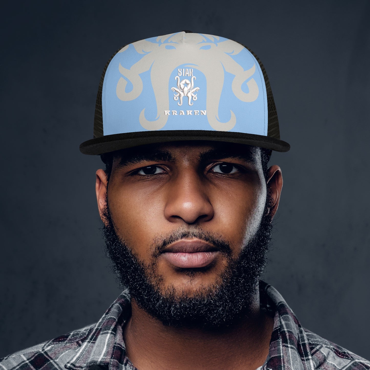 Star Kraken SkyBlue/Black Star Snap Backs