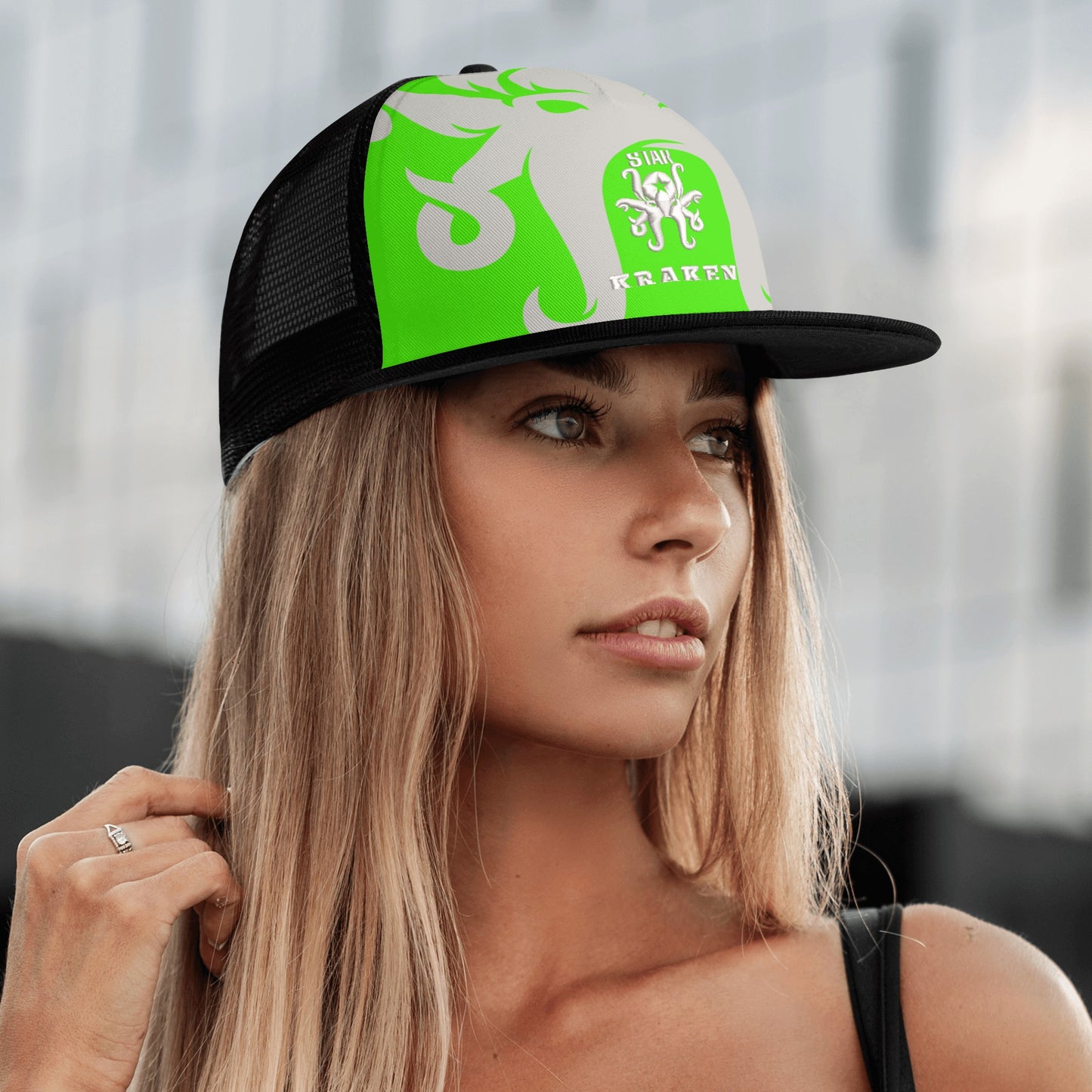 Star Kraken GooGreen/Black Star Snap Backs