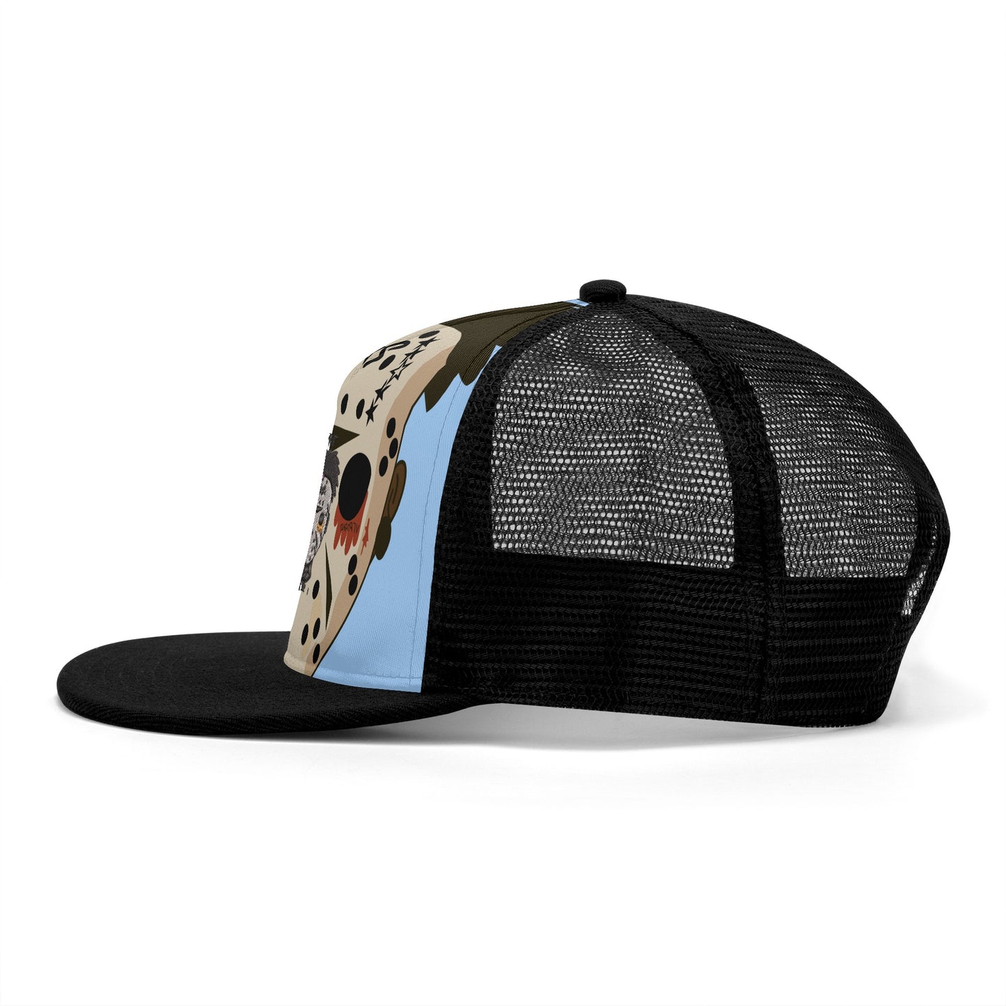 No Face, No Case SkyBlue/Black Star Snap Backs