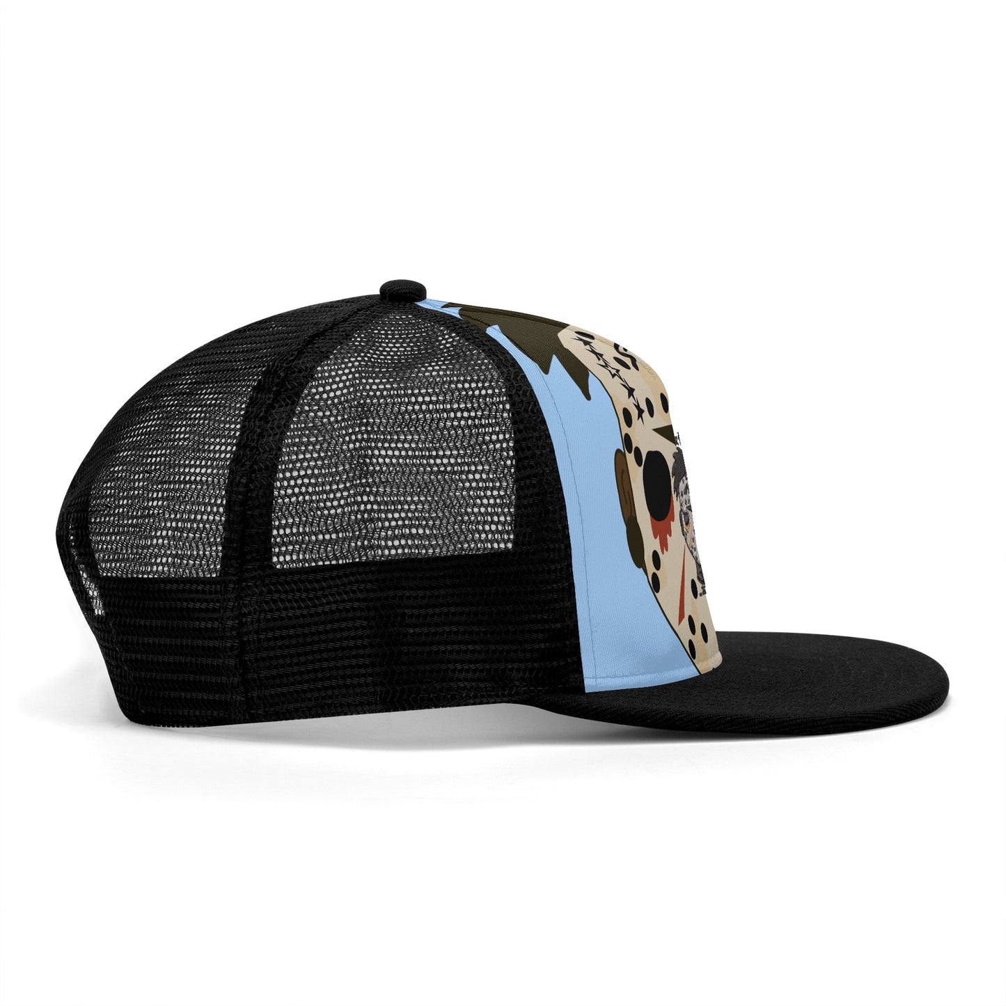 No Face, No Case SkyBlue/Black Star Snap Backs