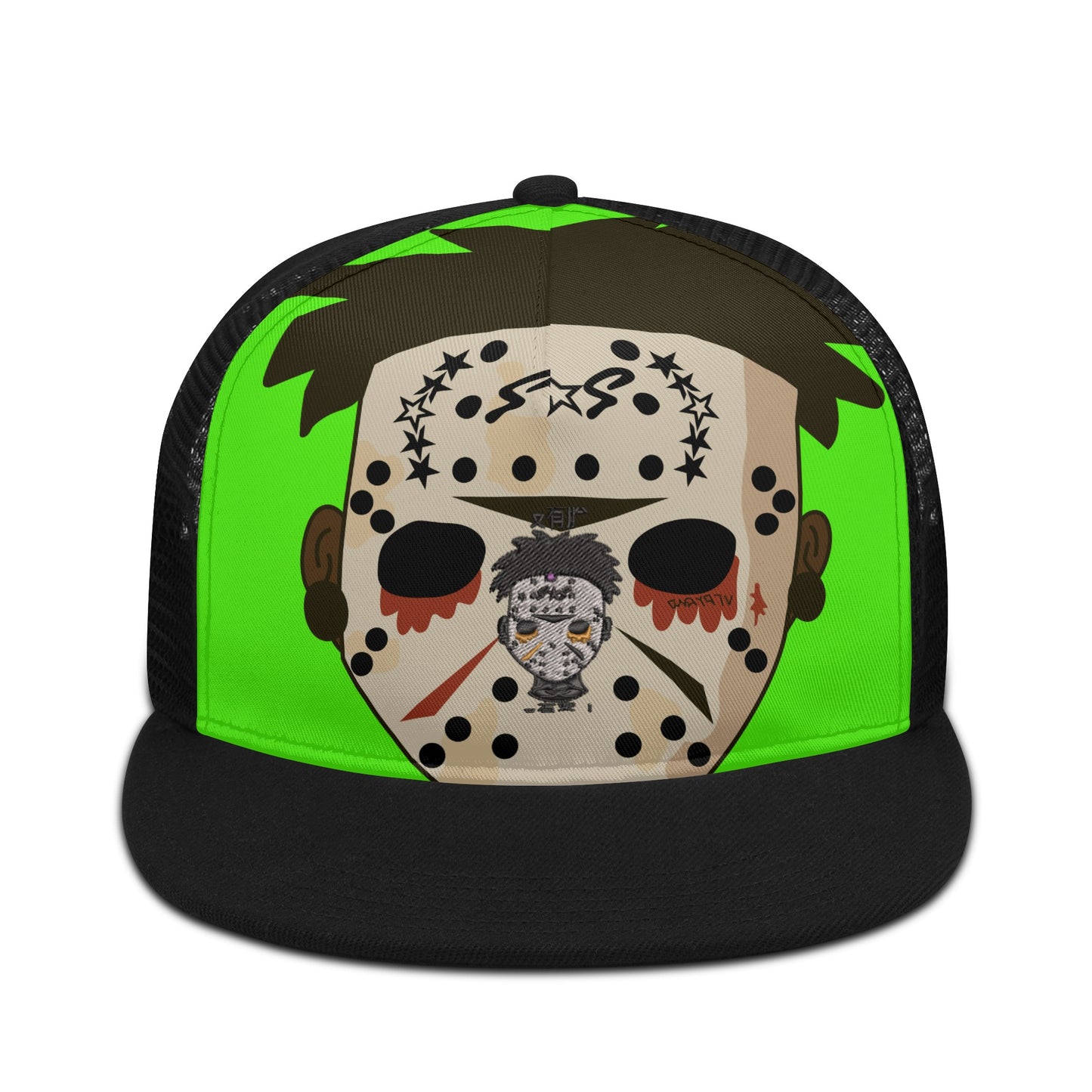 No Face, No Case GooGreen/Black Star Snap Backs