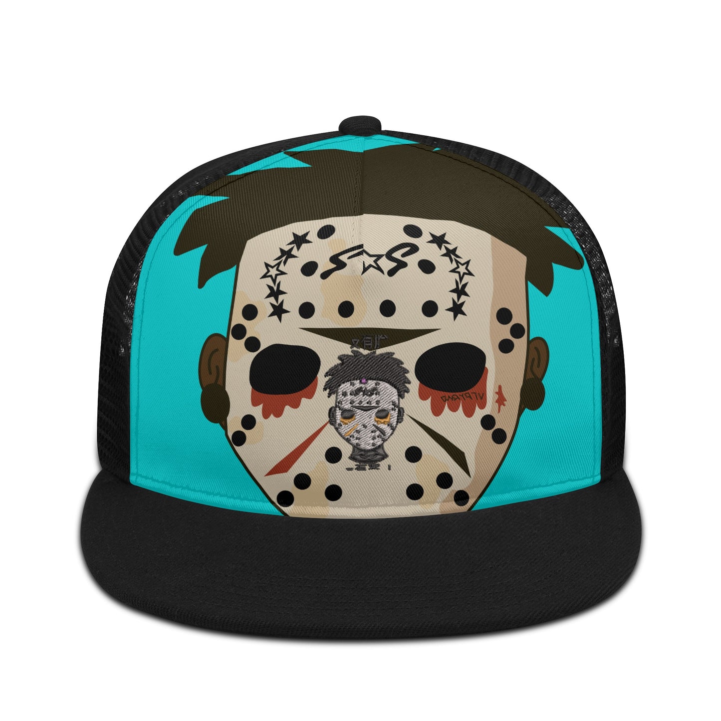 No Face, No Case Turquoise/Black Star Snap Backs