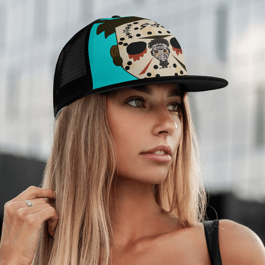 No Face, No Case Turquoise/Black Star Snap Backs