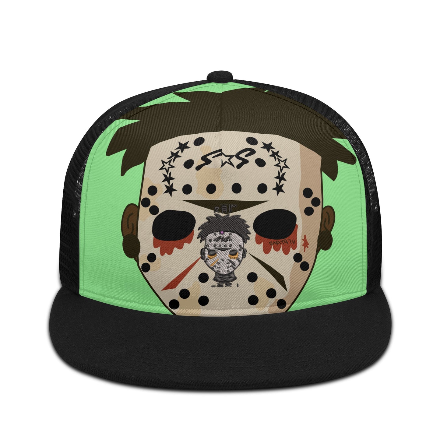 No Face, No Case MintGreen/Black Star Snap Backs