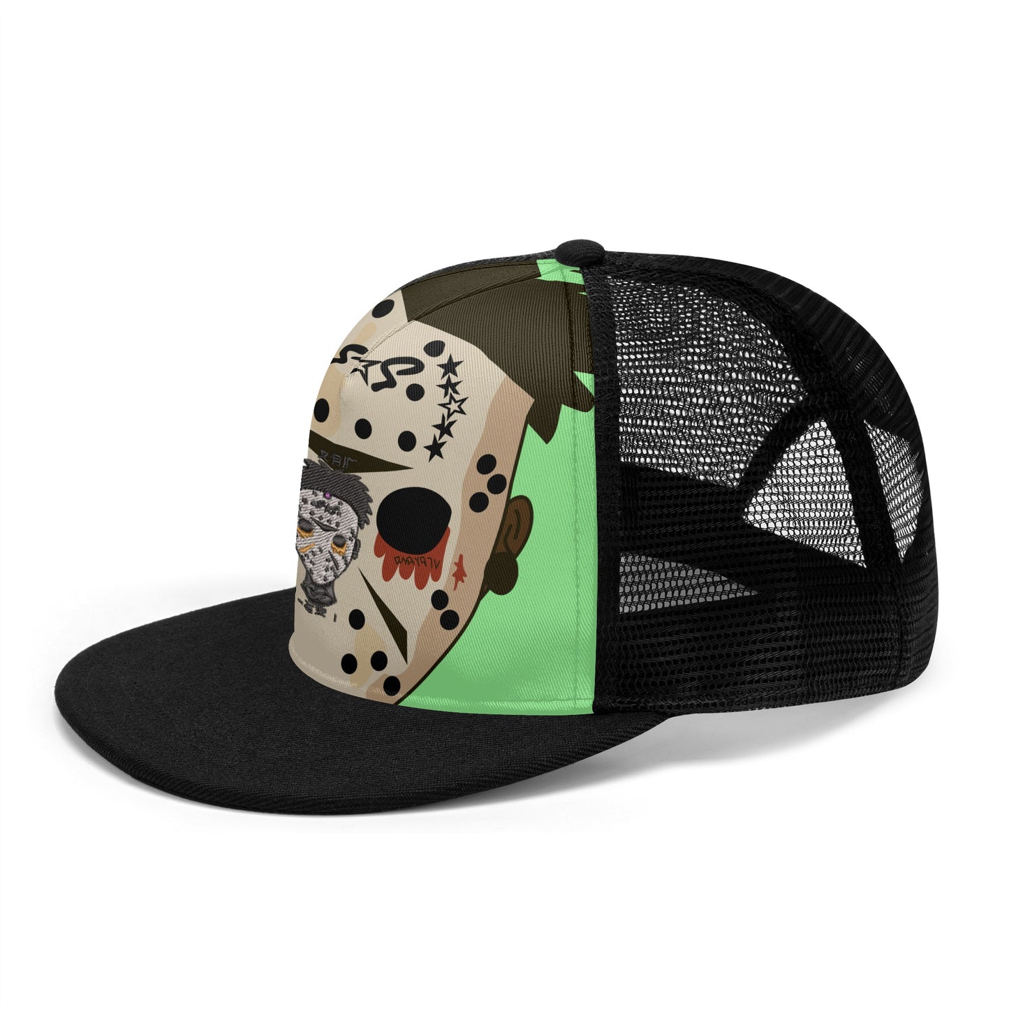 No Face, No Case MintGreen/Black Star Snap Backs