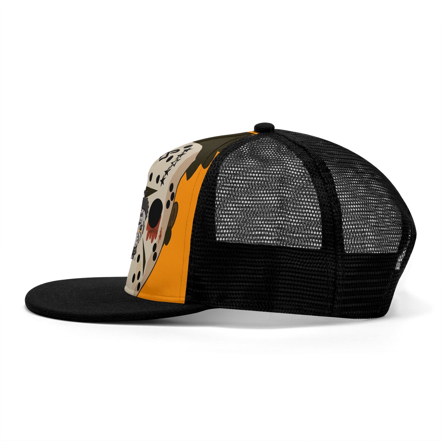 No Face, No Case Orange/Black Star Snap Backs