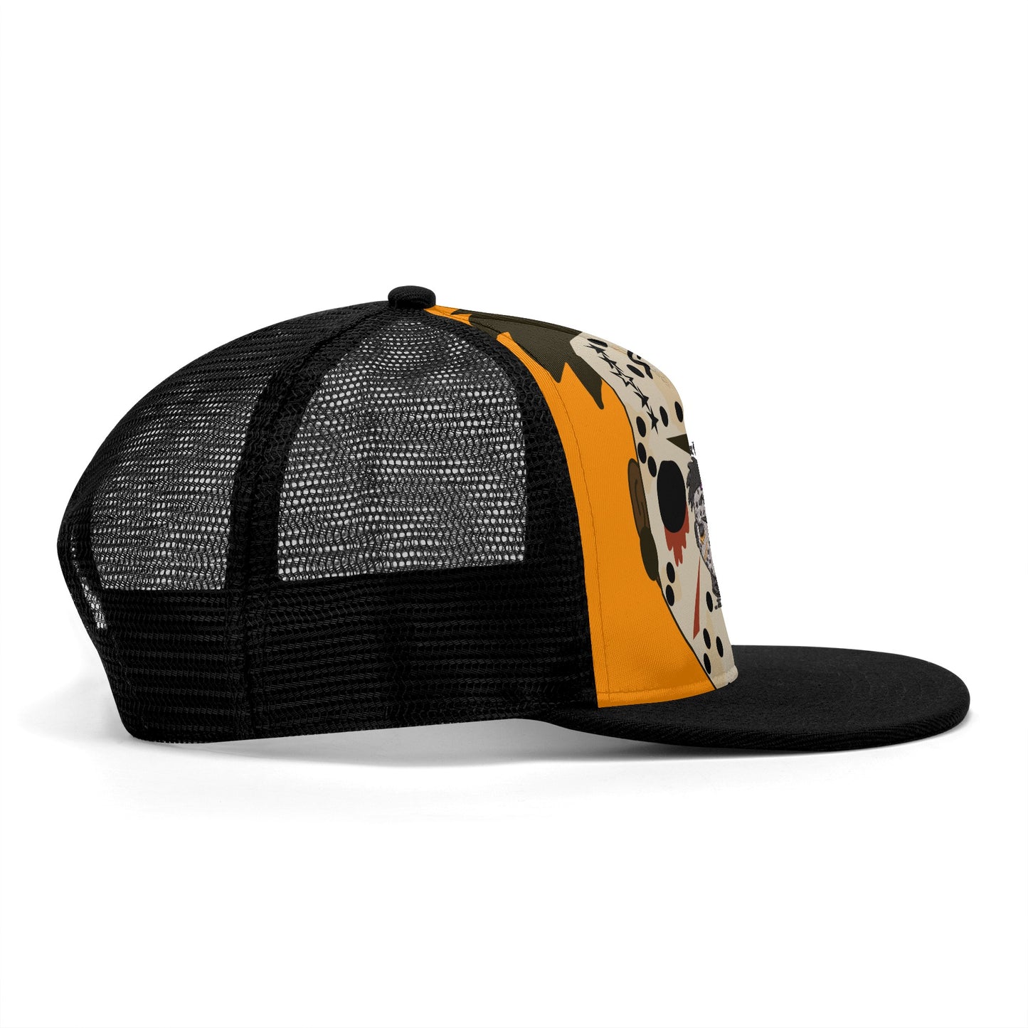 No Face, No Case Orange/Black Star Snap Backs