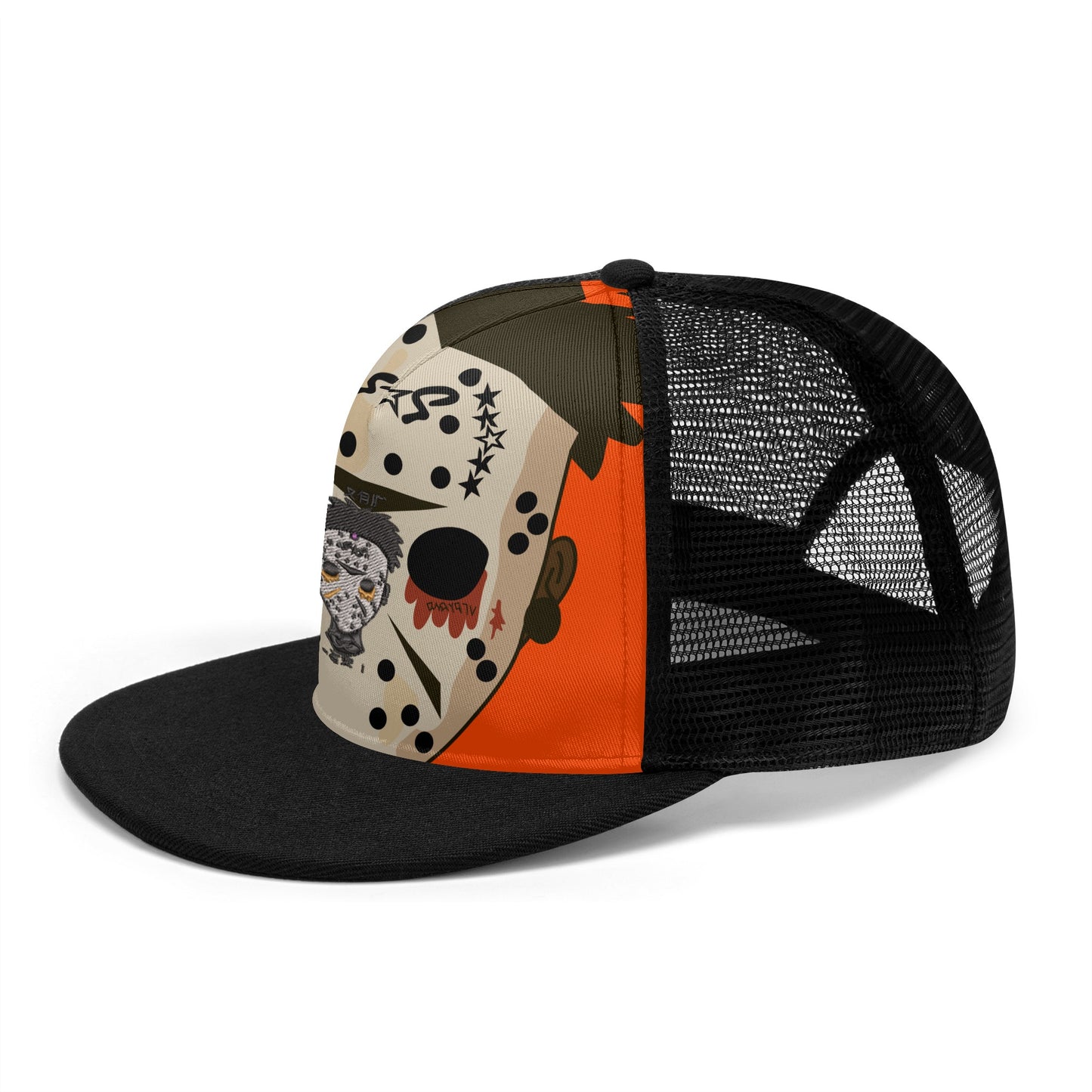 No Face, No Case DarkOrange/Black Star Snap Backs