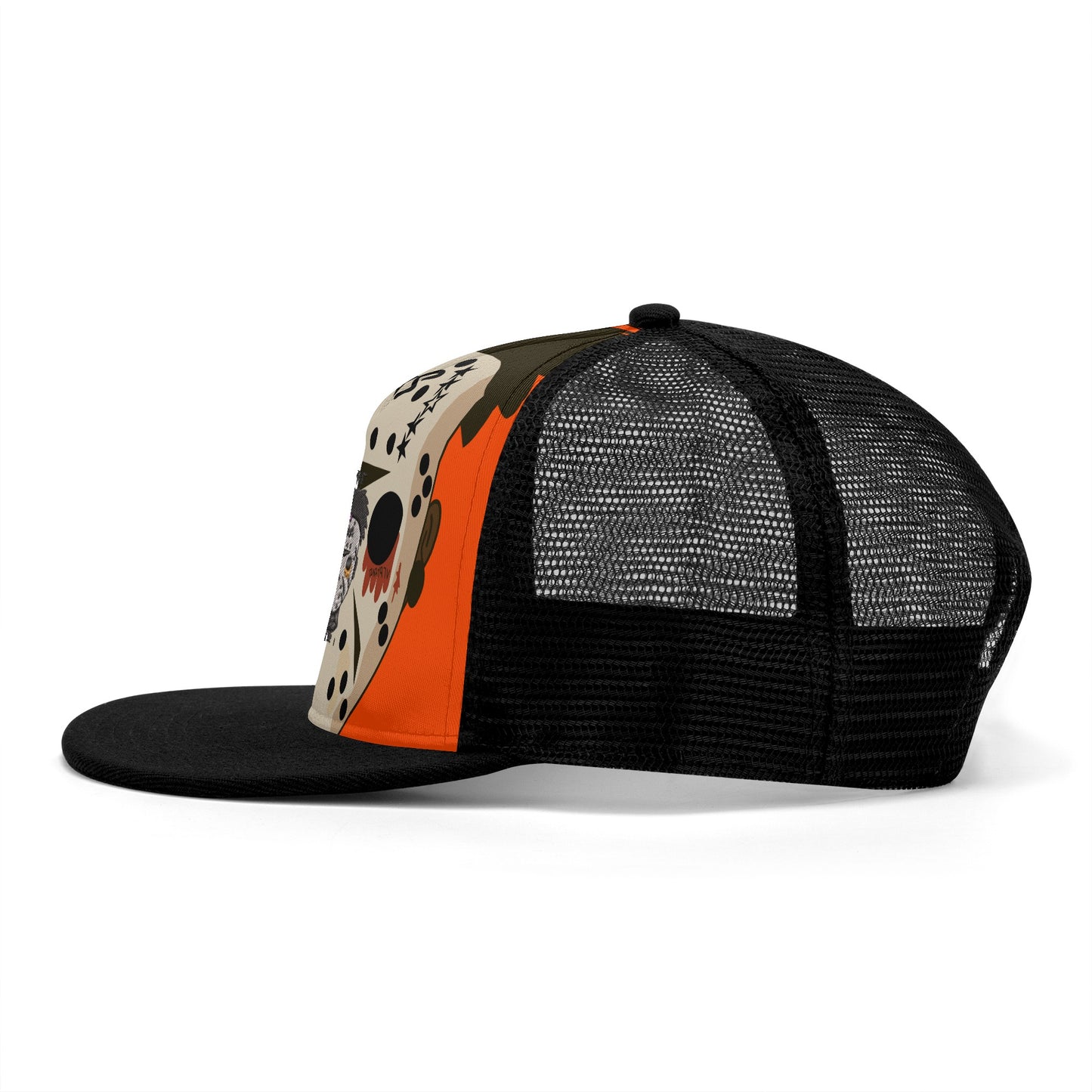 No Face, No Case DarkOrange/Black Star Snap Backs