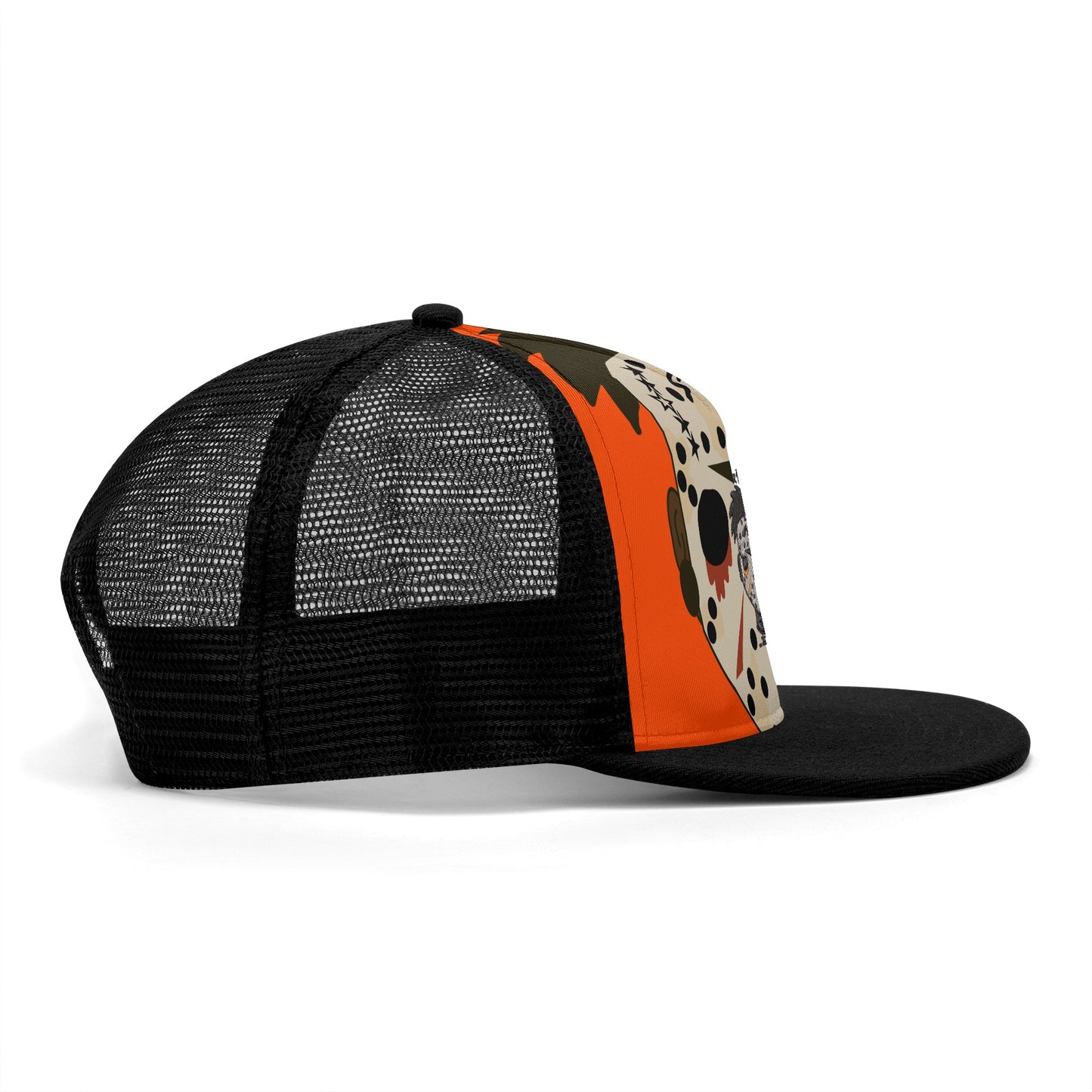 No Face, No Case DarkOrange/Black Star Snap Backs