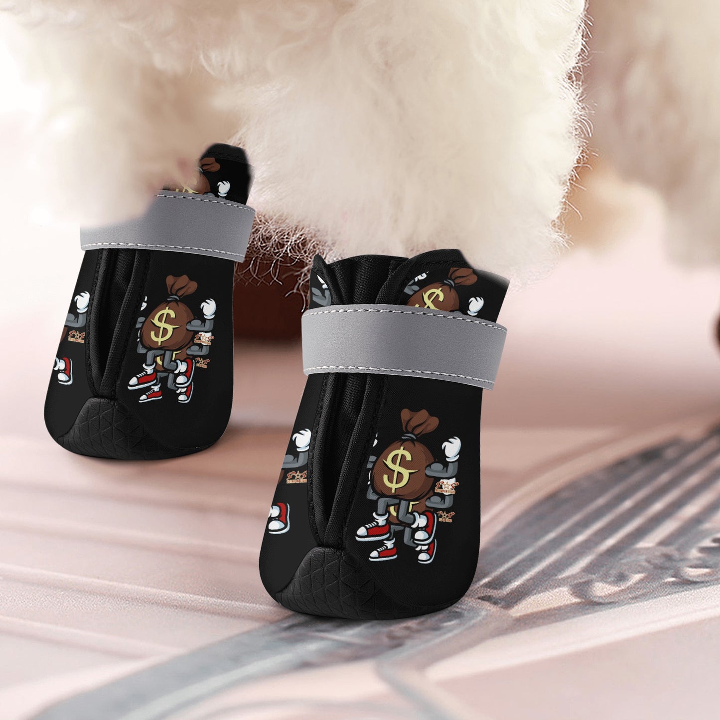 T.T.D (Ten Toes Down) Black Non Slip Dog Socks