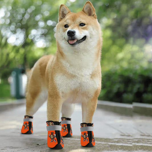 T.T.D (Ten Toes Down) Dark Orange Non Slip Dog Socks