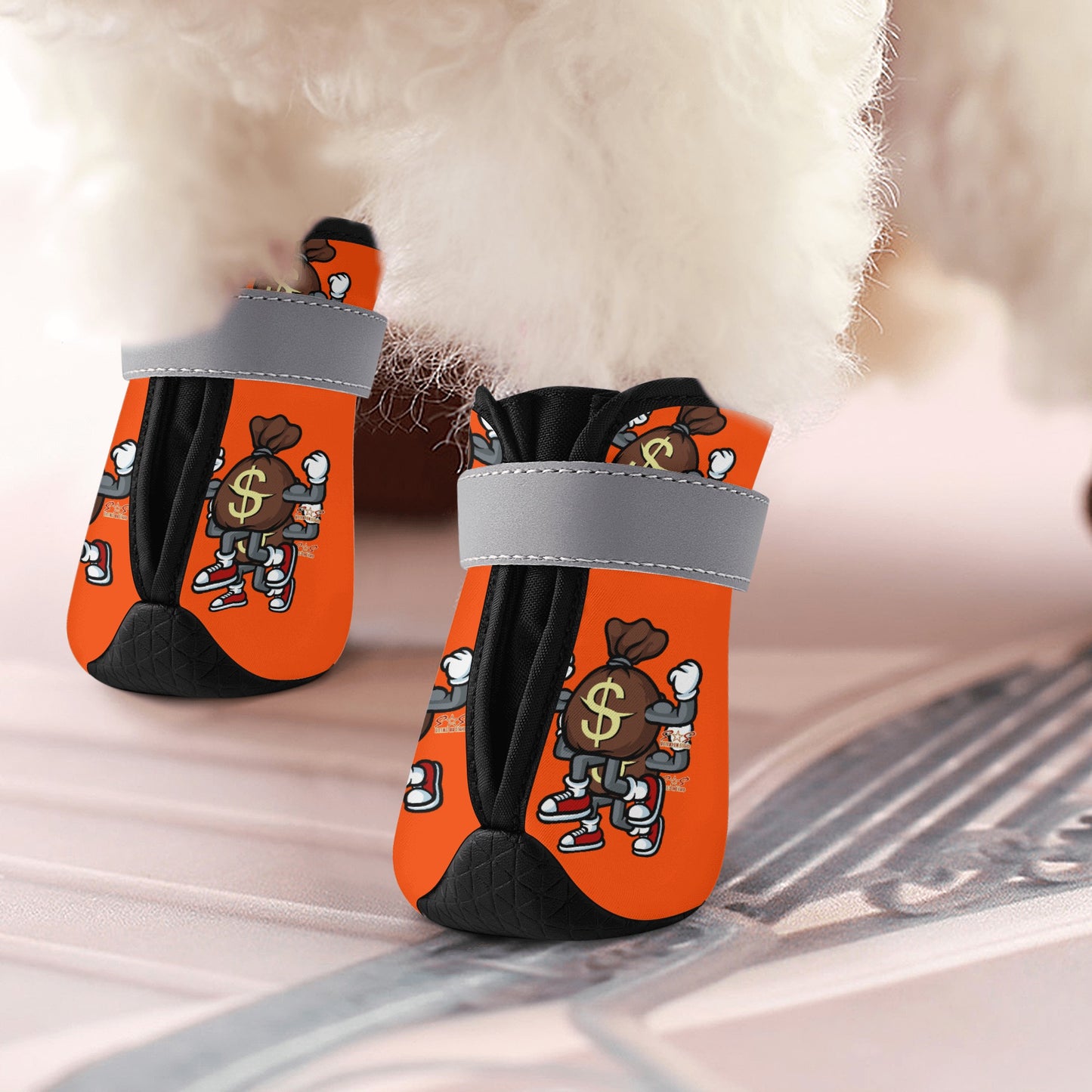 T.T.D (Ten Toes Down) Dark Orange Non Slip Dog Socks